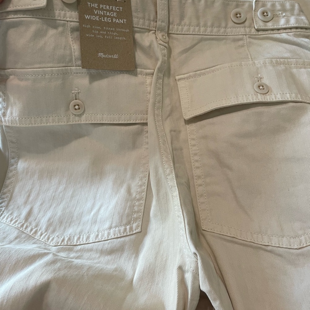 New - Madewell The Perfect Vintage Wide-Leg Pant.  Perfect for fall - Spring. - Picture 5 of 6